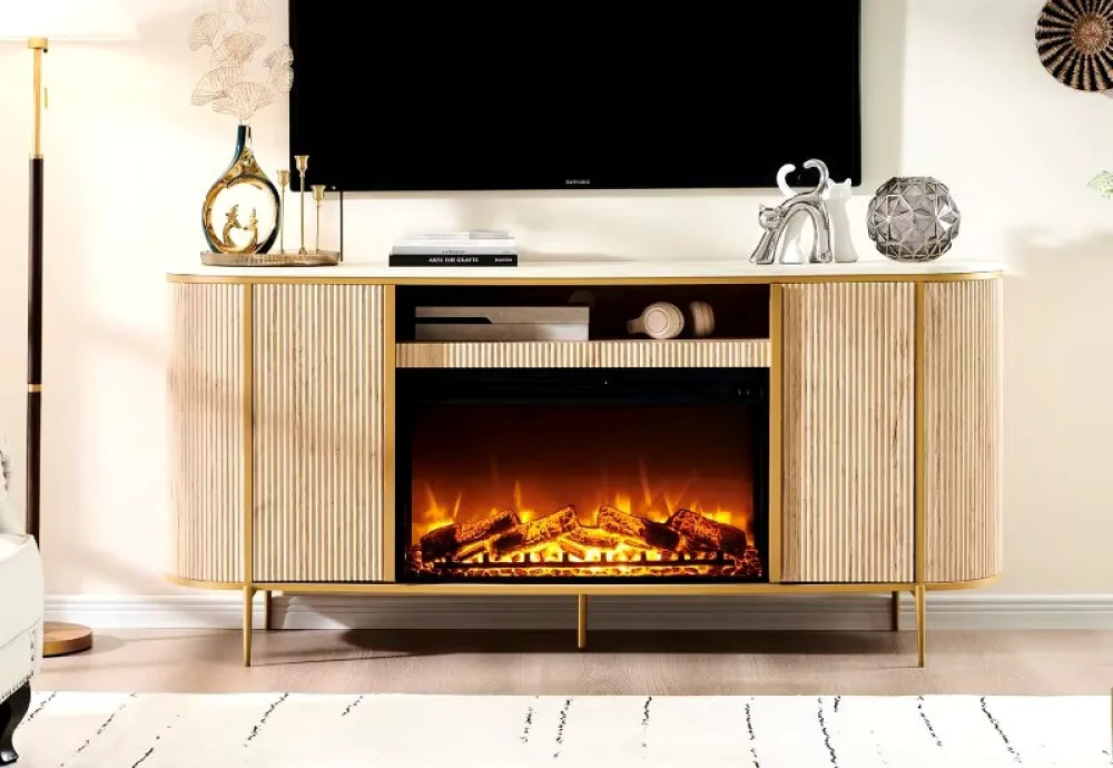 electric fireplace console